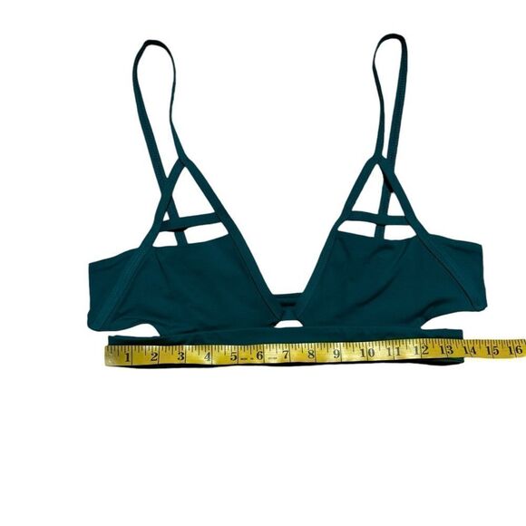 Tavik Swimwear Dark Teal Green Double Lined Bikini Top - Picture 9 of 11